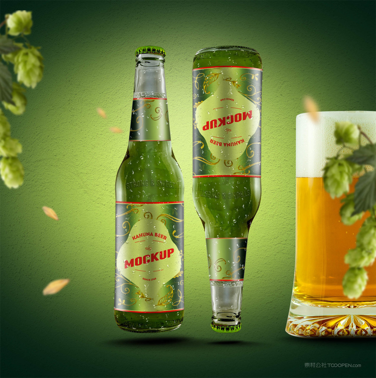 啤酒瓶包装样机