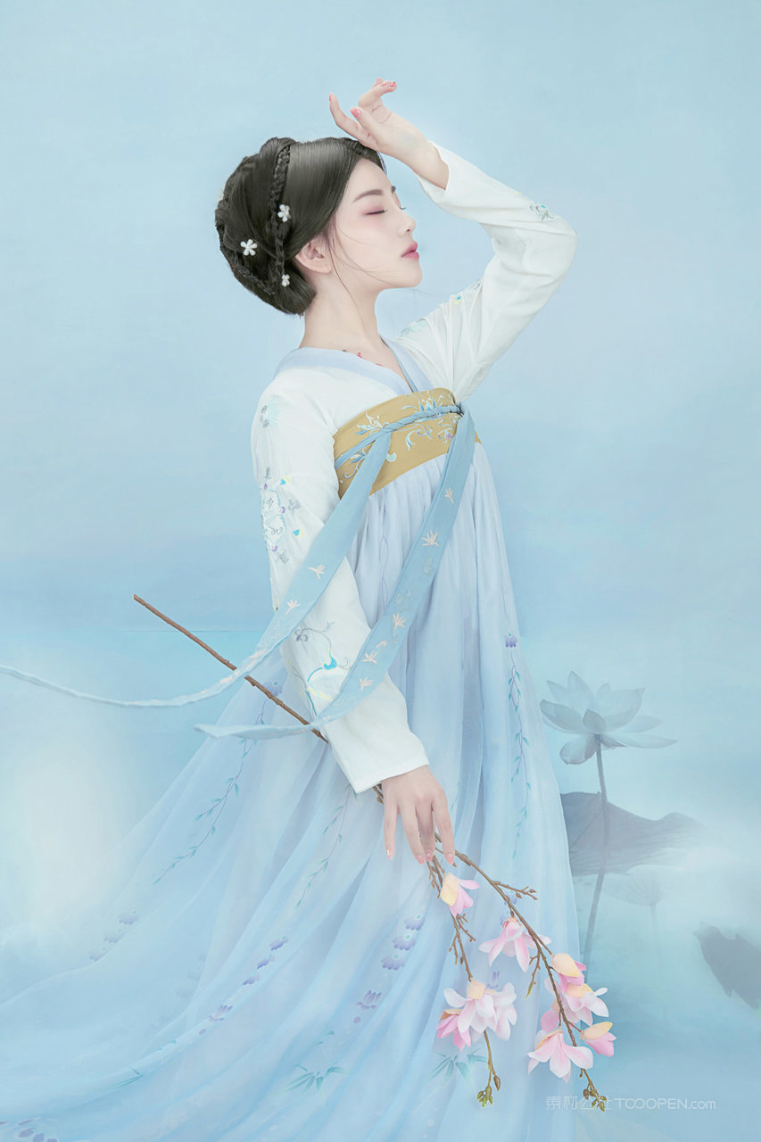 唯美意境古风汉服美女高清艺术照壁纸图片
