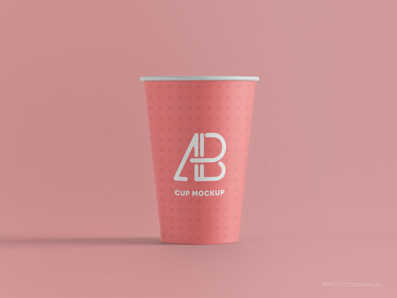 一次性纸杯模型样机（可替换颜色和logo）