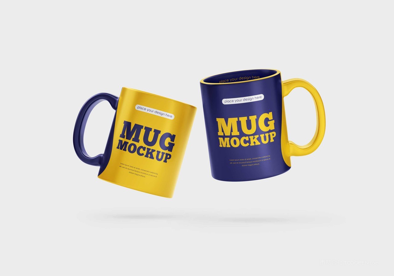 哑光马克杯logo样机