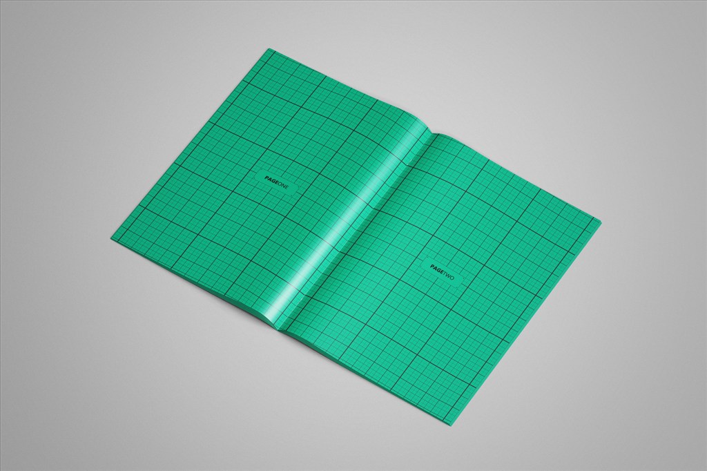 宣传册书籍杂志展示效果画册贴图样机单页PSD智能模板设计