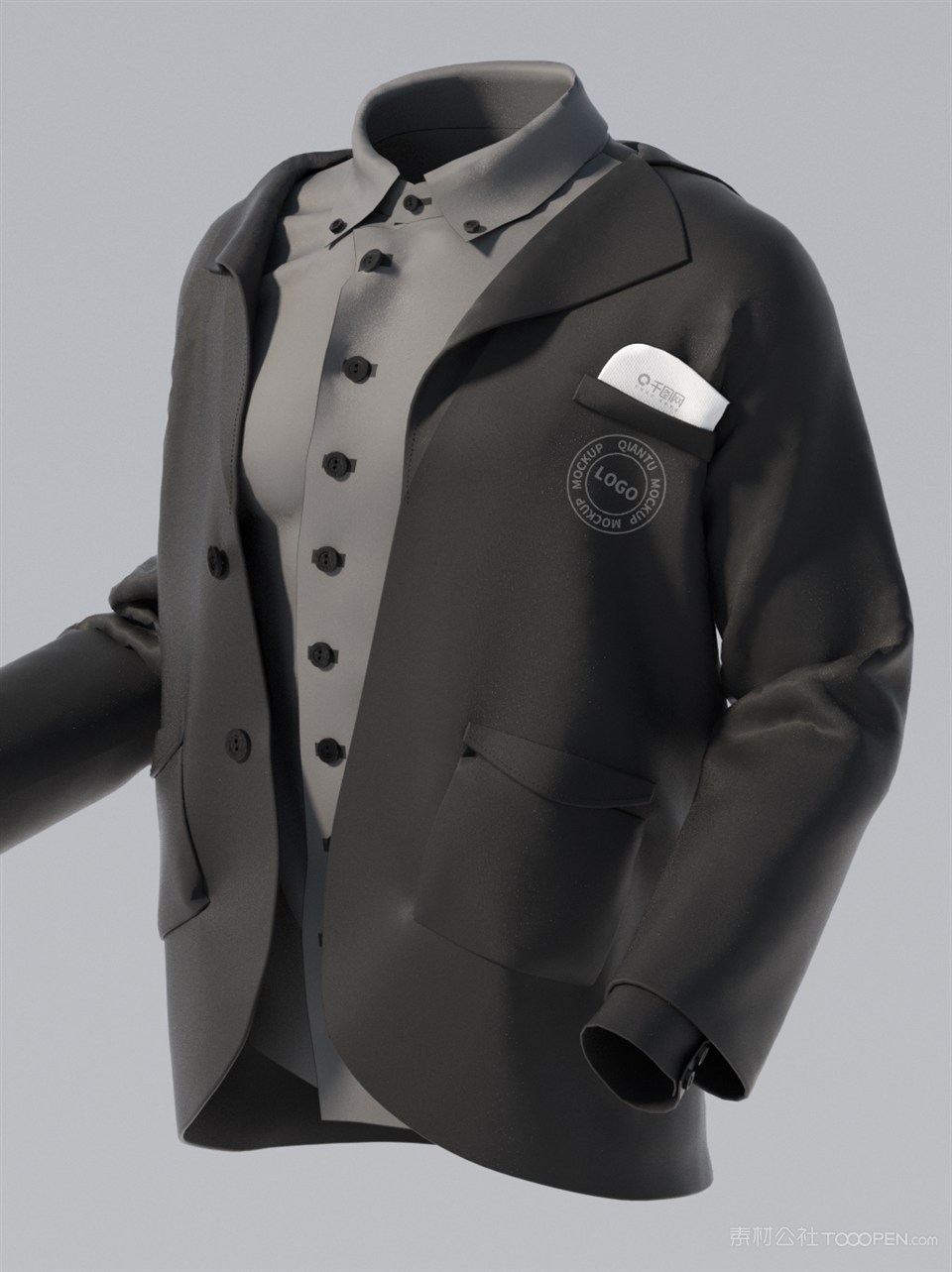 品牌男士西服LOGO样机