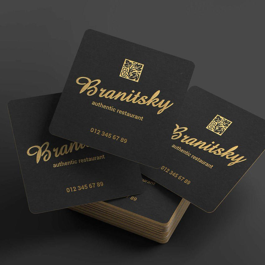 圆角方形名片样机