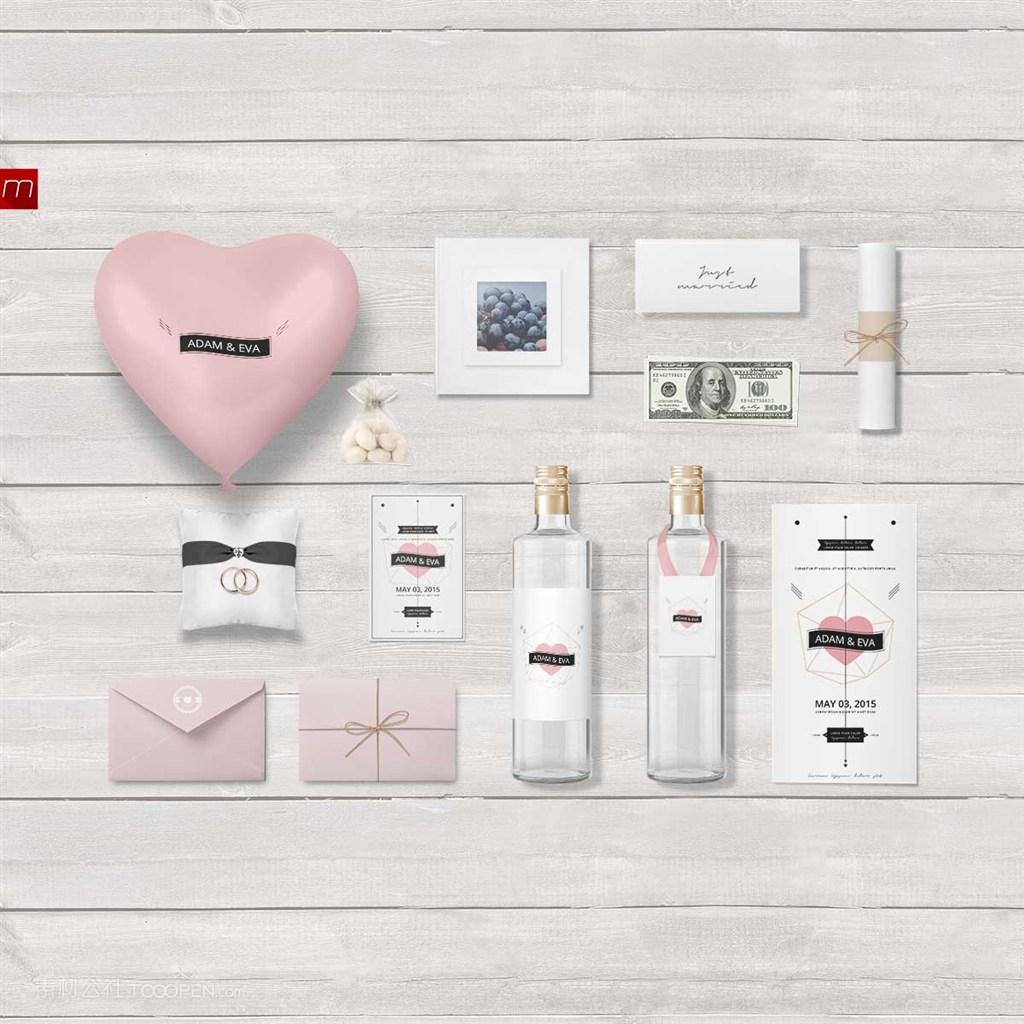 婚纱影楼婚礼vi样机素材