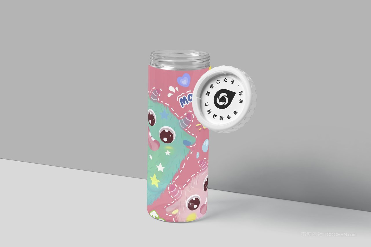 【2065期】透明塑料杯水杯样机 (5)