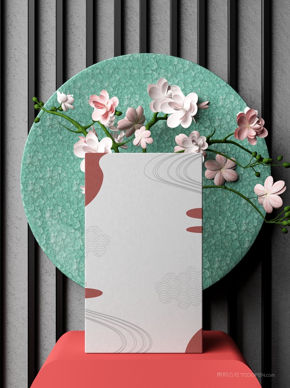 国潮文创中式花包装样机