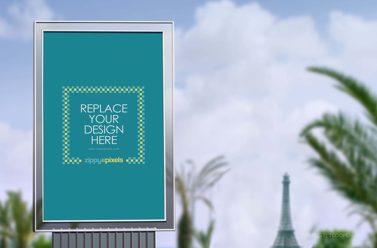 户外灯箱海报样机