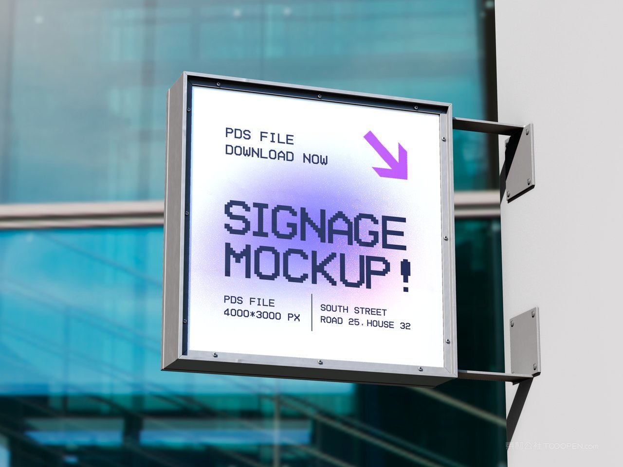 壁挂广告店铺招牌样机