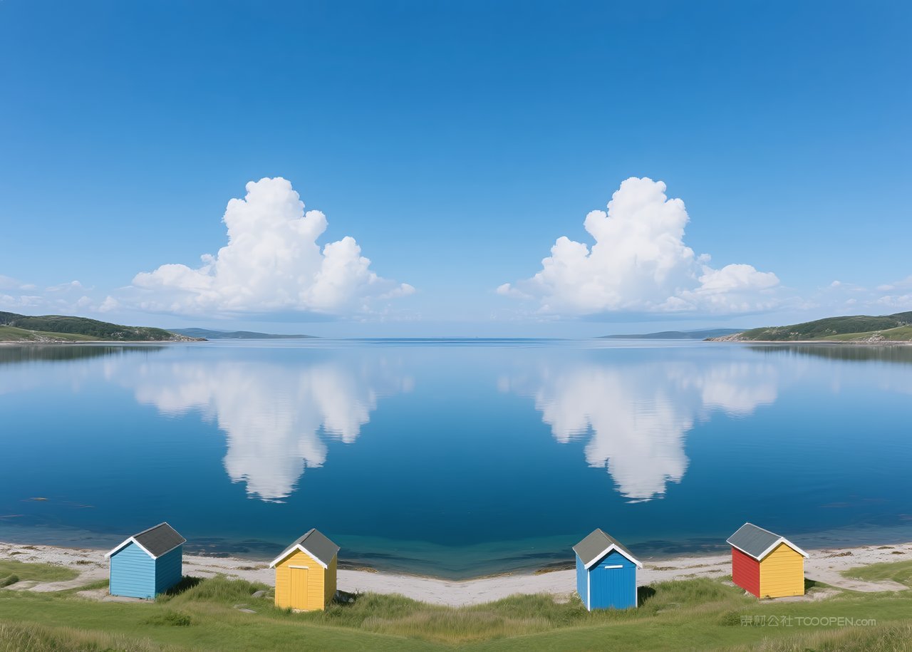 大海唯美海景天空自然海边风景