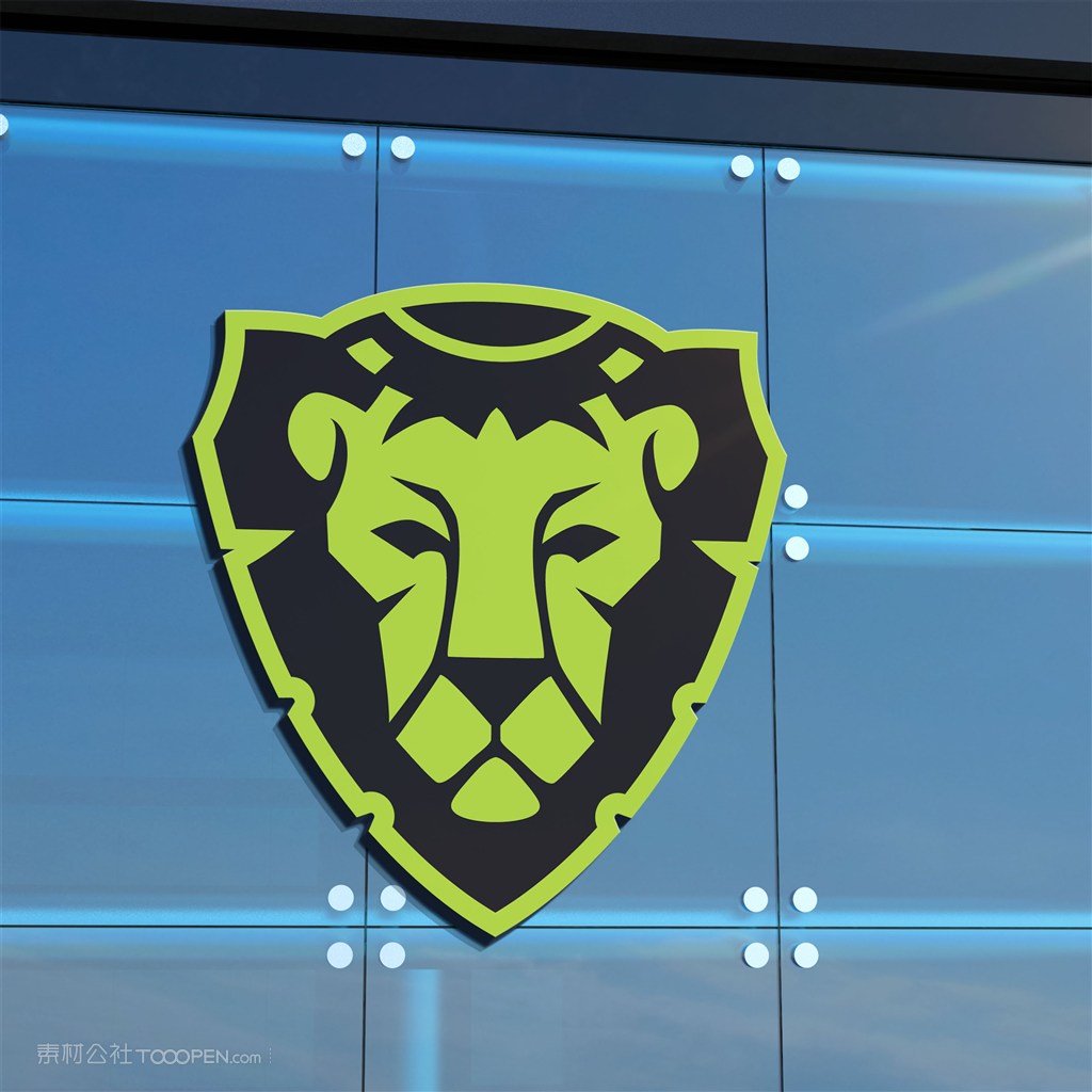 公司门头立体标志样机