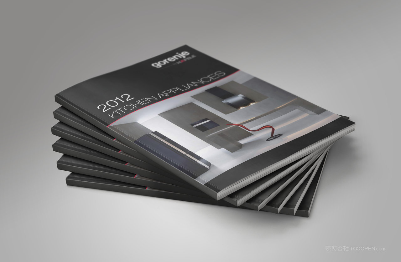 胶装家居装饰杂志宣传册封面样机 (5)