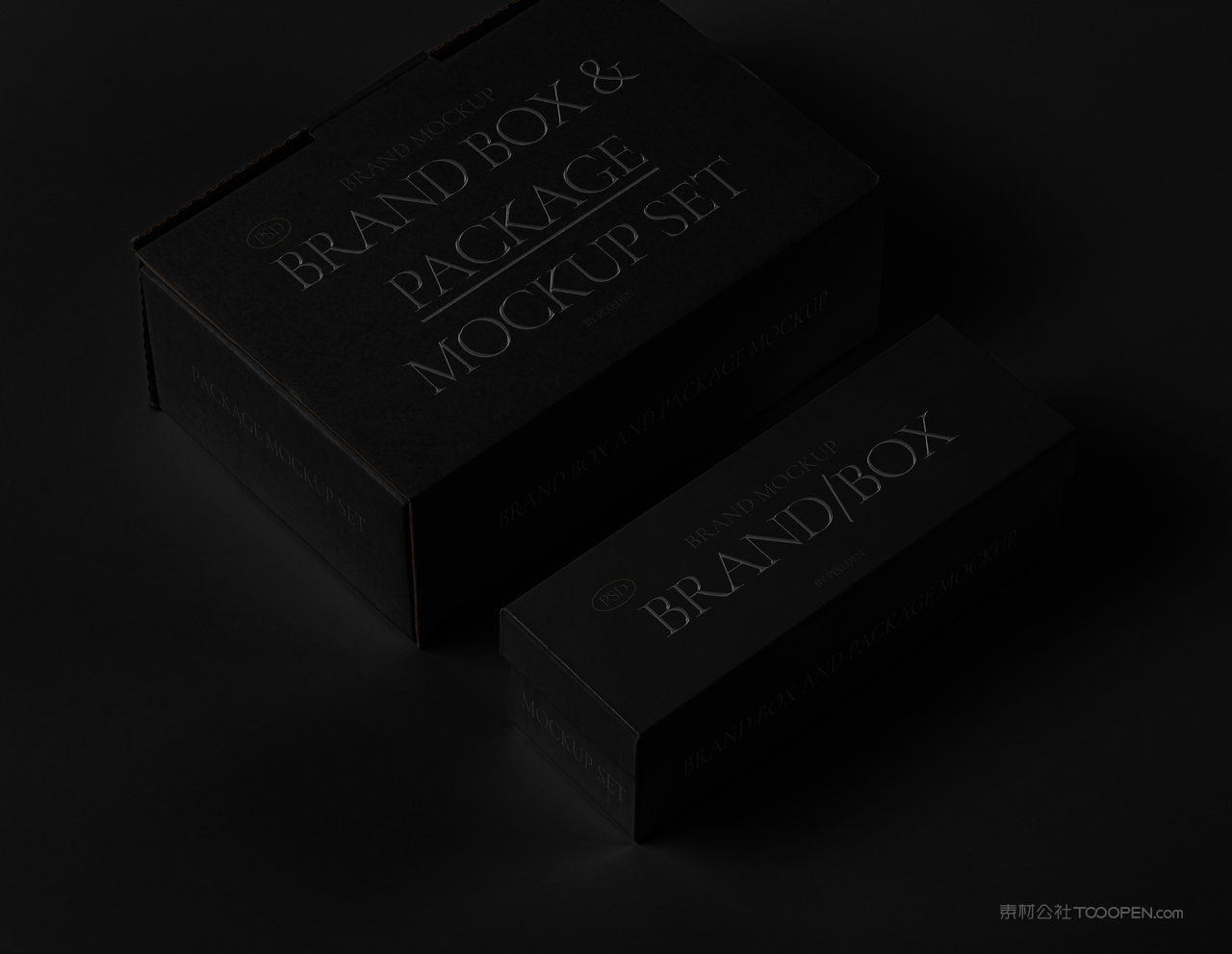 长方形潮玩文创包装纸盒vi贴图样机 (3)