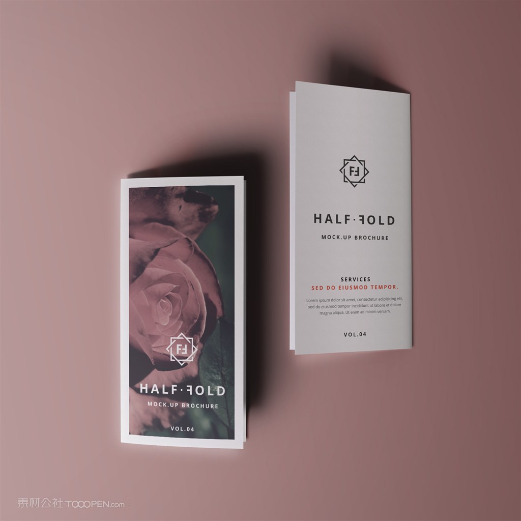 折页宣传页双折页样机