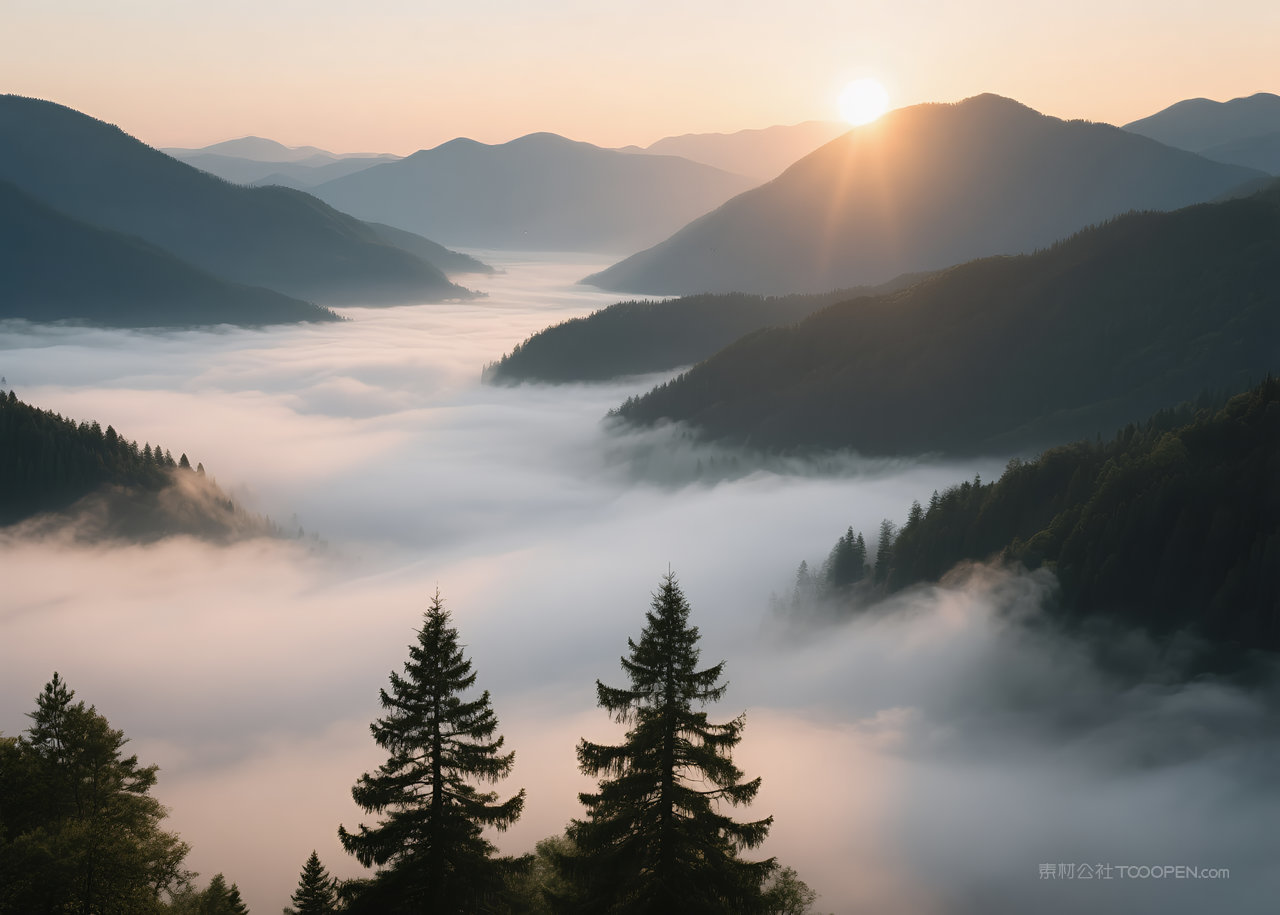 云彩天空日出风景唯美云层风光美丽自然