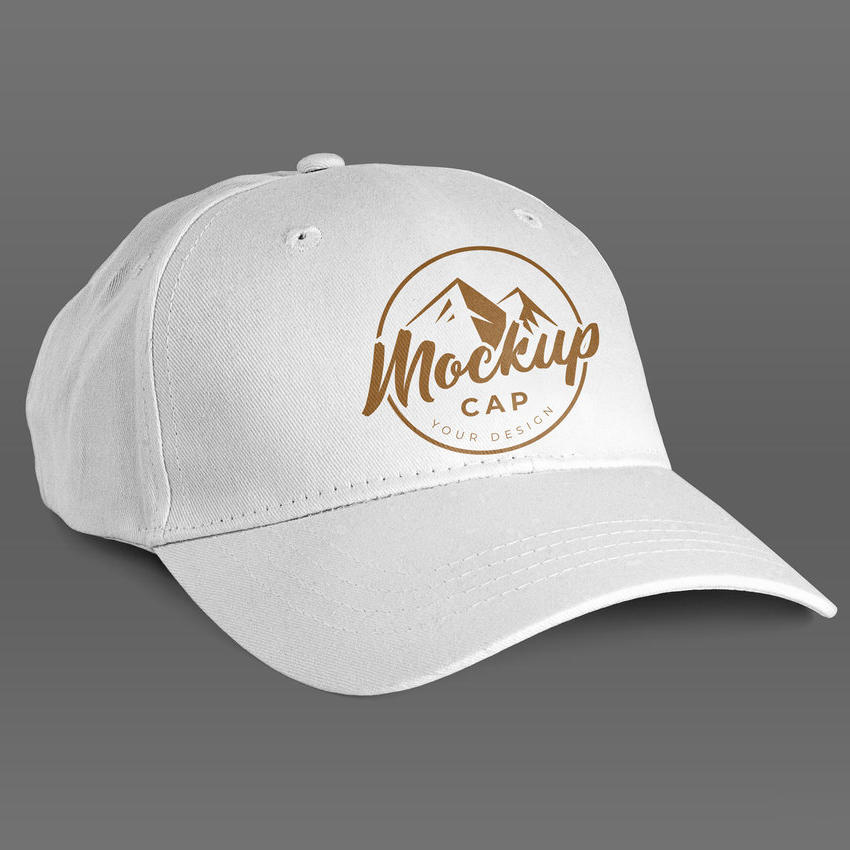 白色帽子logo贴图样机