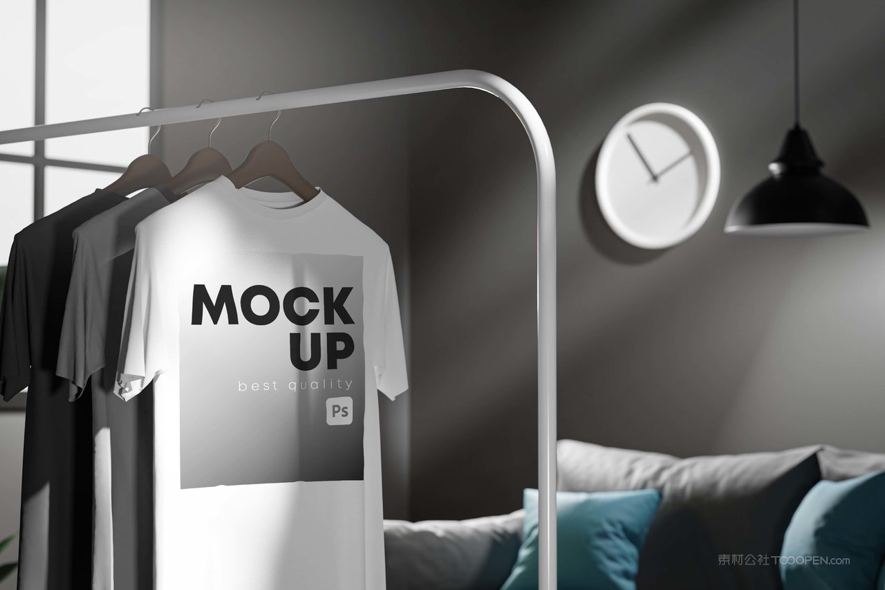 晾挂t恤样机