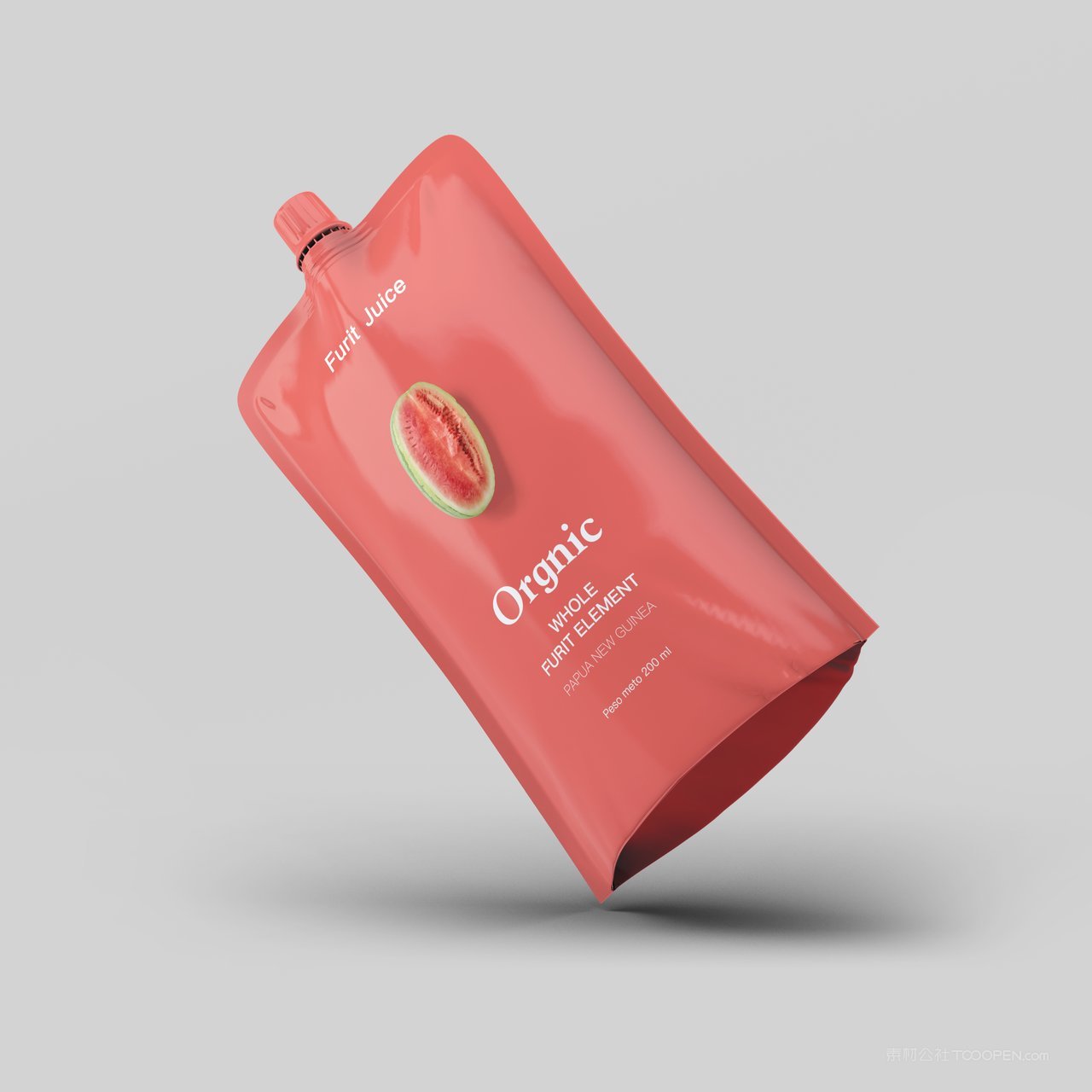 果汁饮料包装瓶贴透明玻璃瓶展示样机 (31)