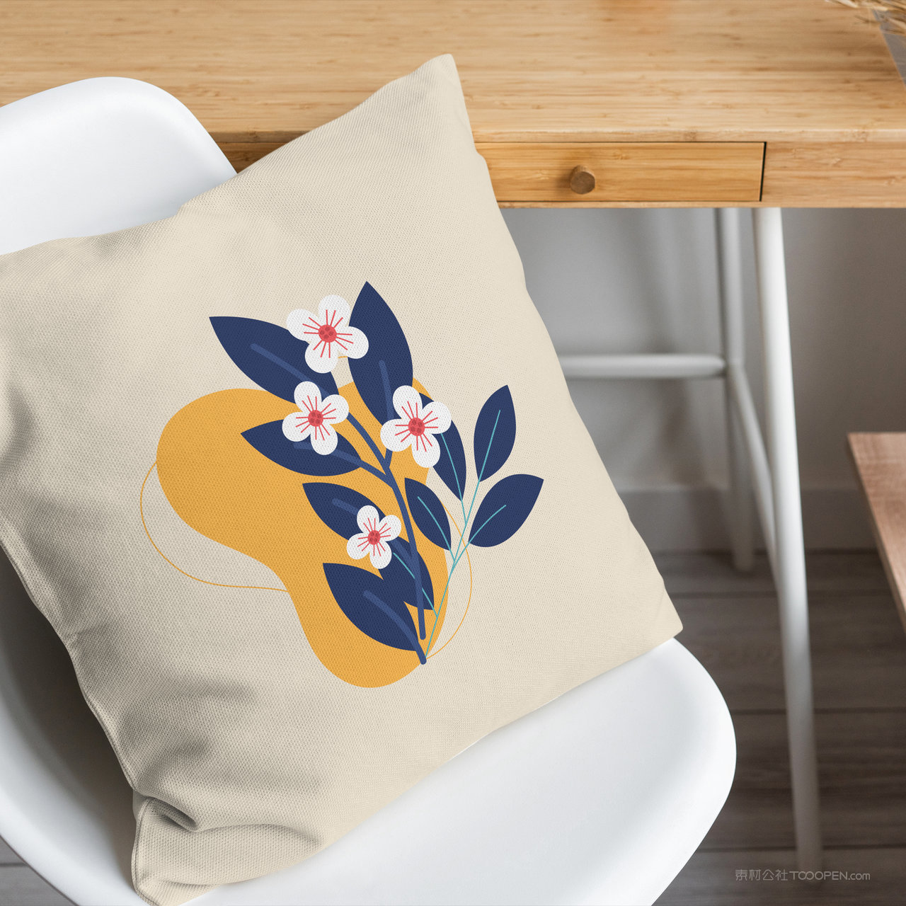 椅子上的抱枕靠垫贴图样机