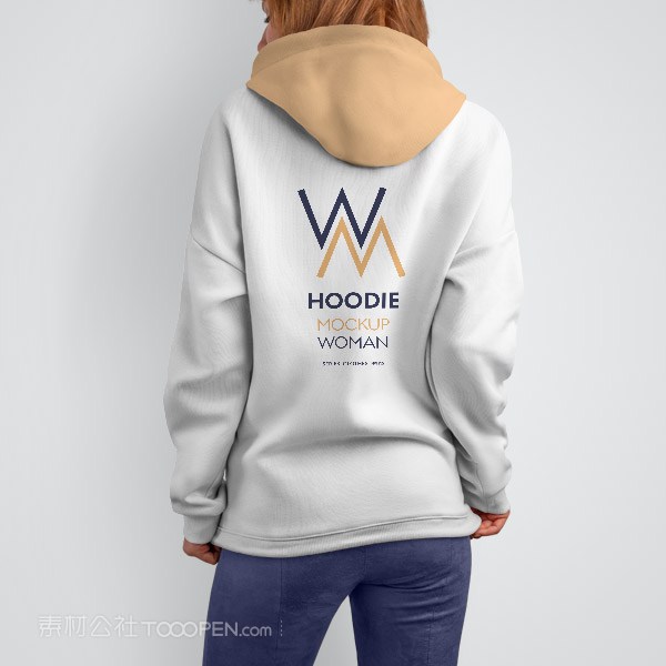 美女背影卫衣样机