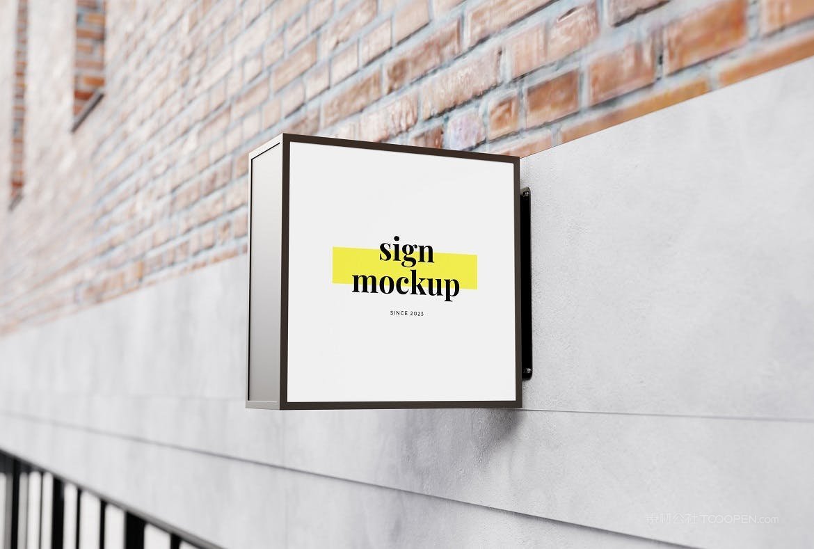 路牌店铺灯箱样机