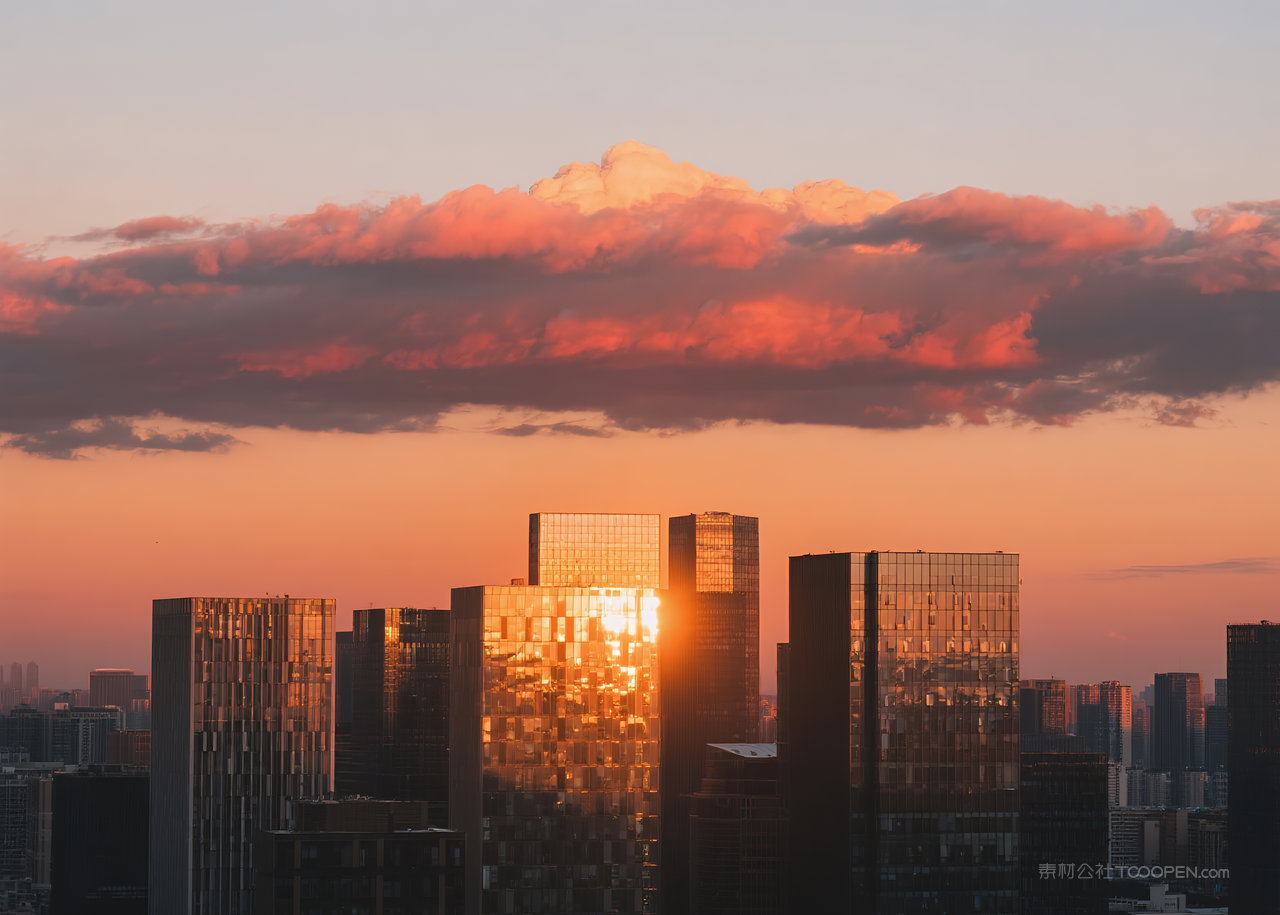 云层云彩自然美丽日出风景唯美风光天空
