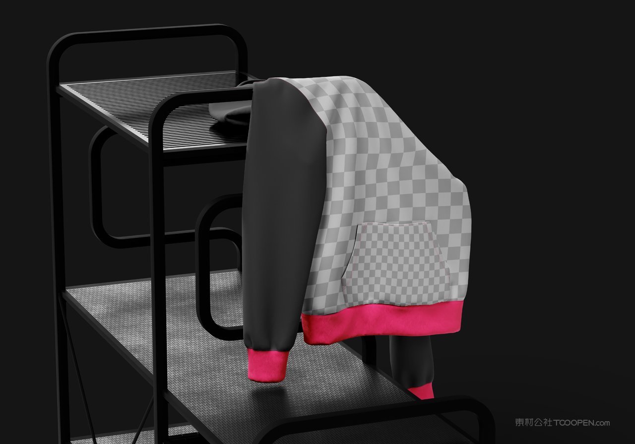 深色连帽衫样机