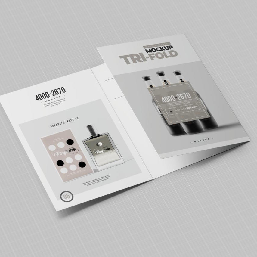 企业画册宣传三折页产品画册样机