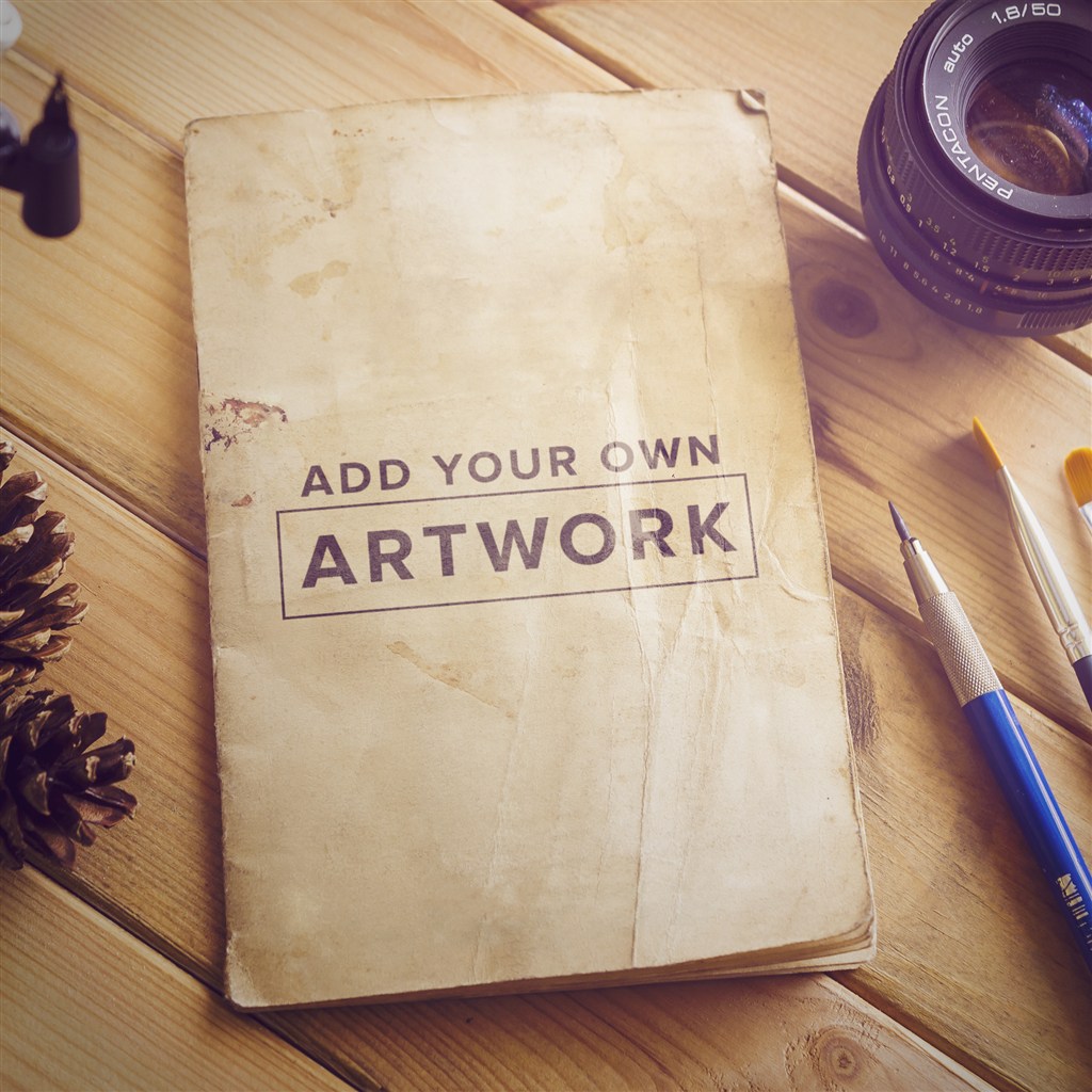 复古牛皮纸画册样机