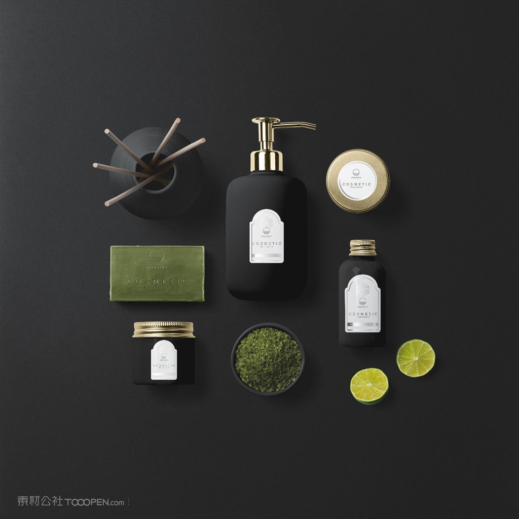 酒店化妆品vi样机模板