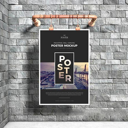 壁挂海报样机