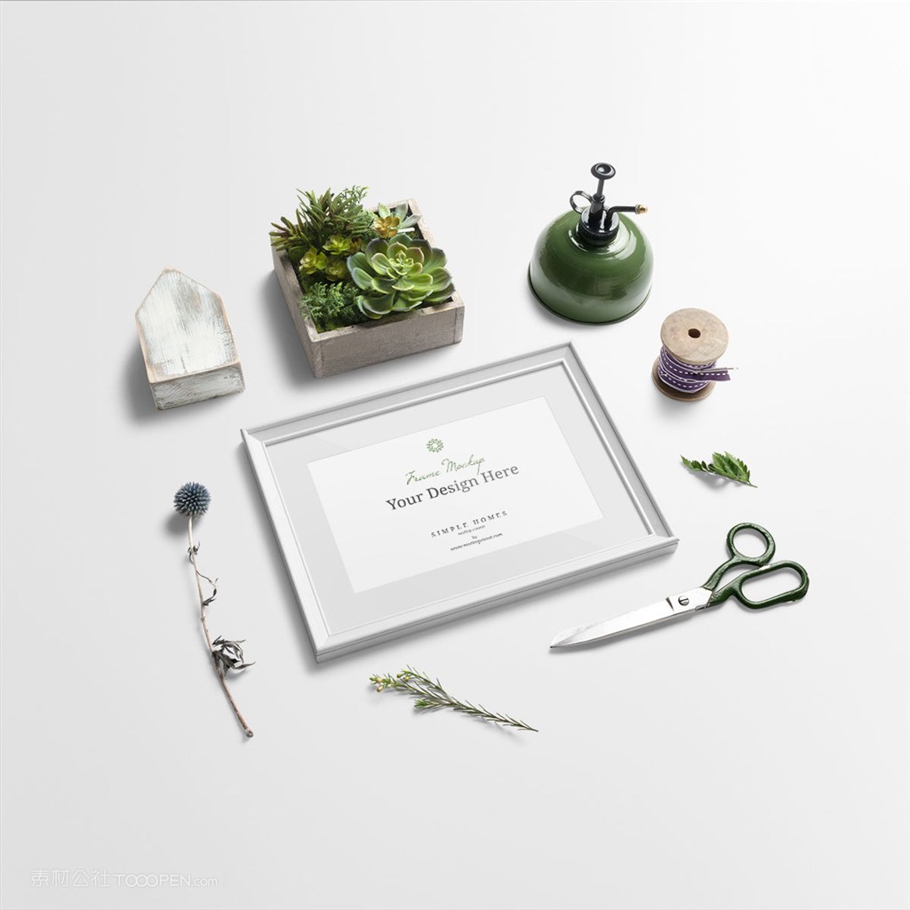 小清新文艺时尚桌面相框静物摆件样机