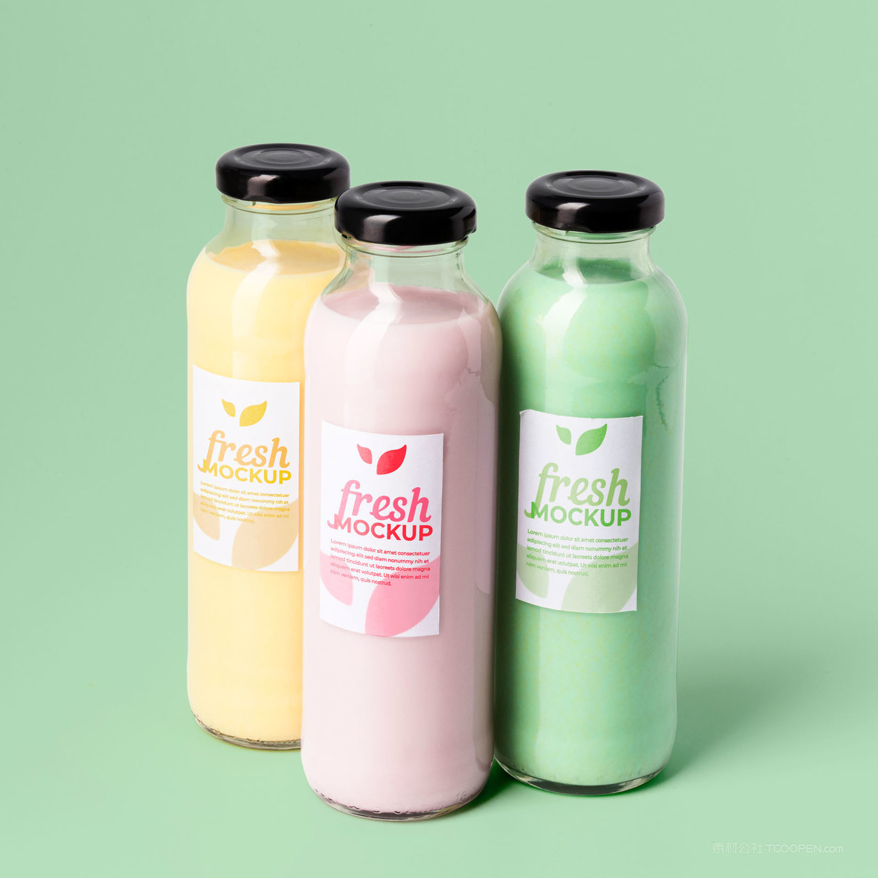 品牌手工水果三款酸奶玻璃瓶ps样机 (8)