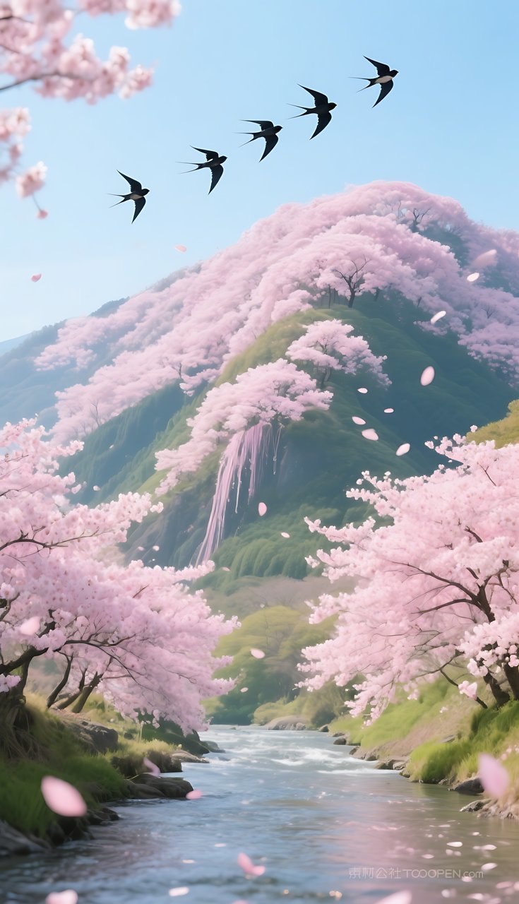 山峰唯美风景湖泊群山山水河流