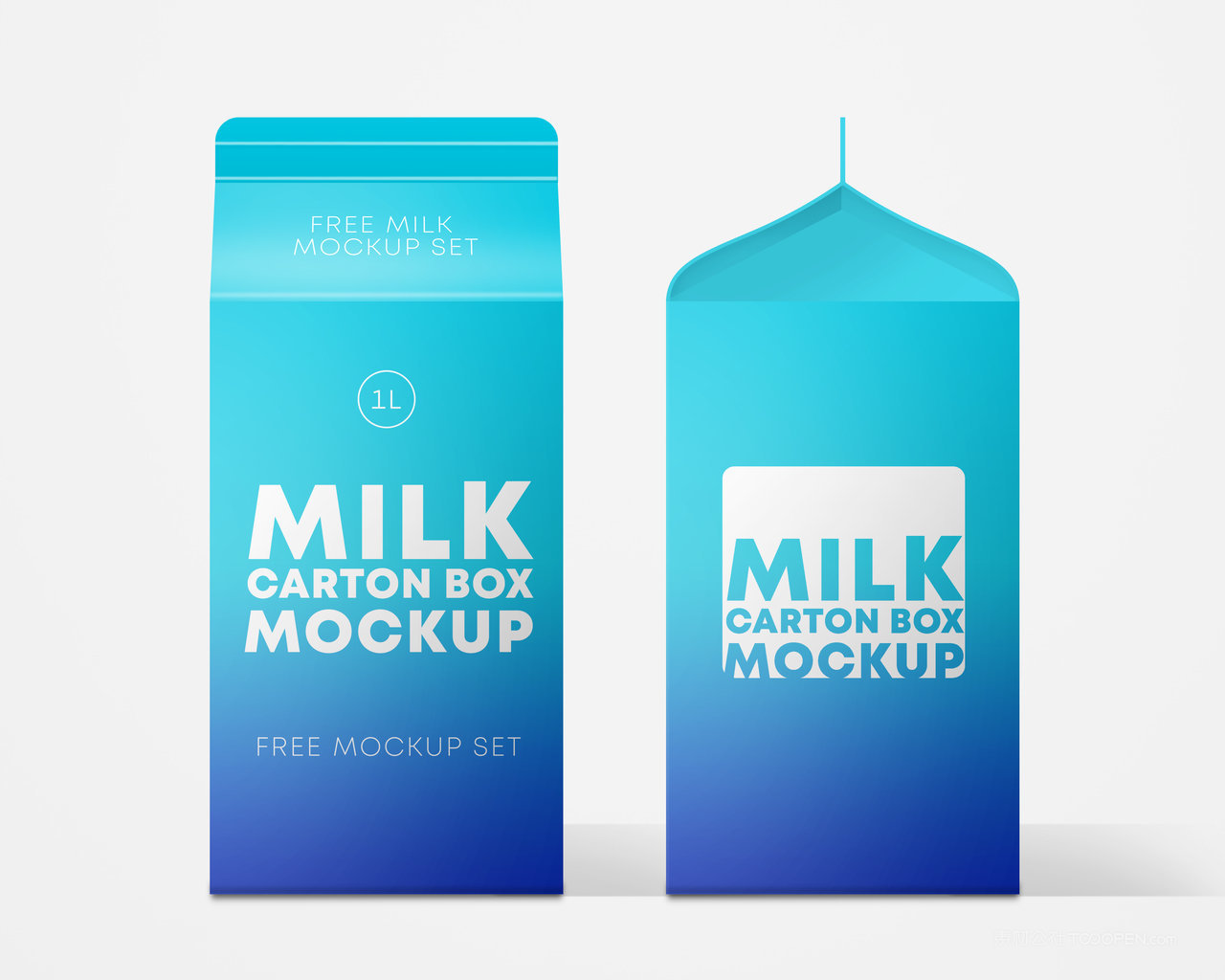 牛奶包装纸盒样机psd素材包装盒盒子psd分层设计素材