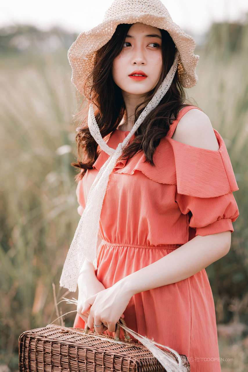 亚洲美女女大学生艺术照写真摄影图片