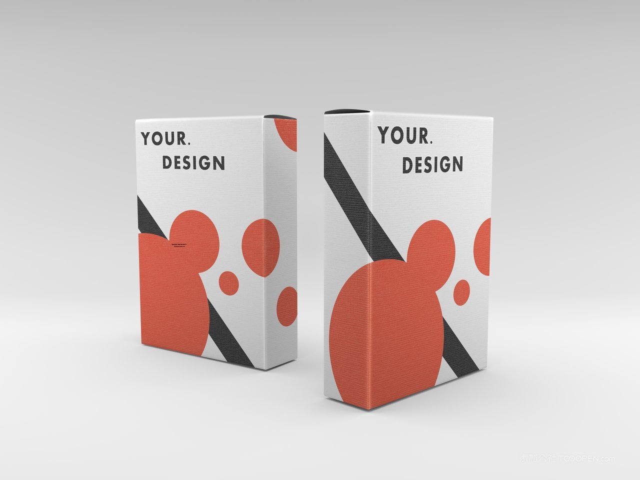 数码圆点常用的长方形纸盒展示样机