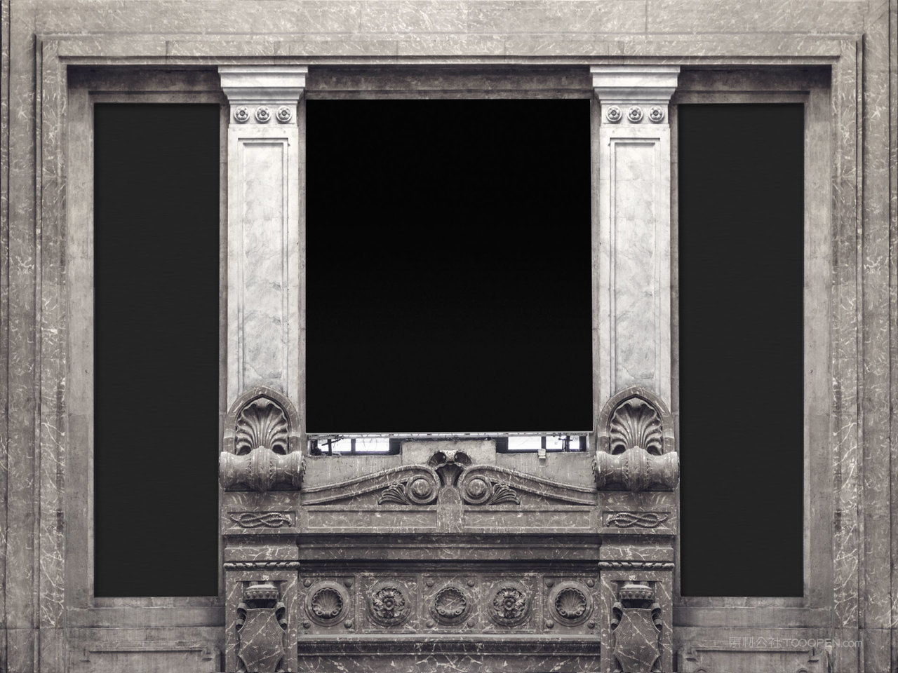 城市地铁户外投放横图户外广告牌样机 (4)