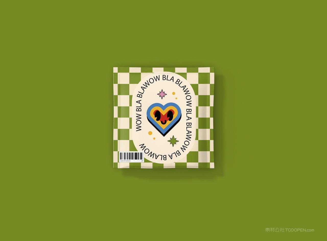 【2134期】清新绿茶包茶袋包装纸盒样机 (3)