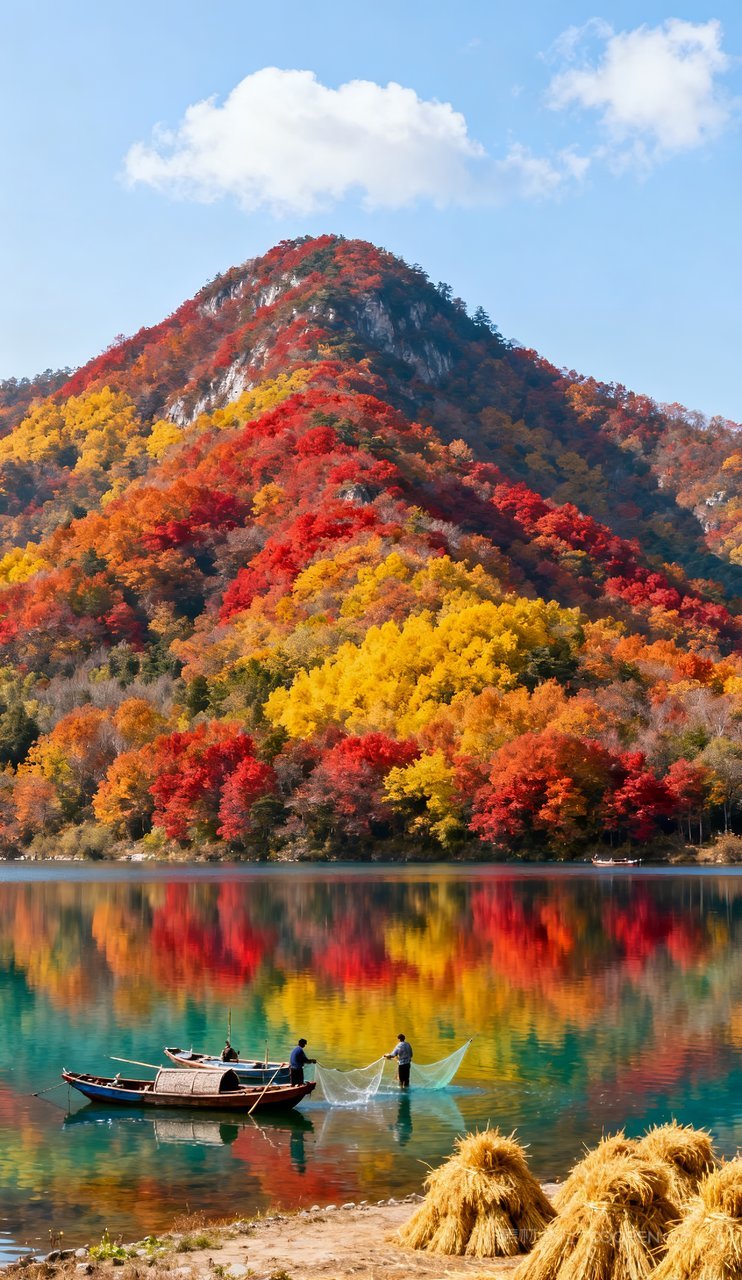 山水天空蓝天山峰意境唯美青山湖泊