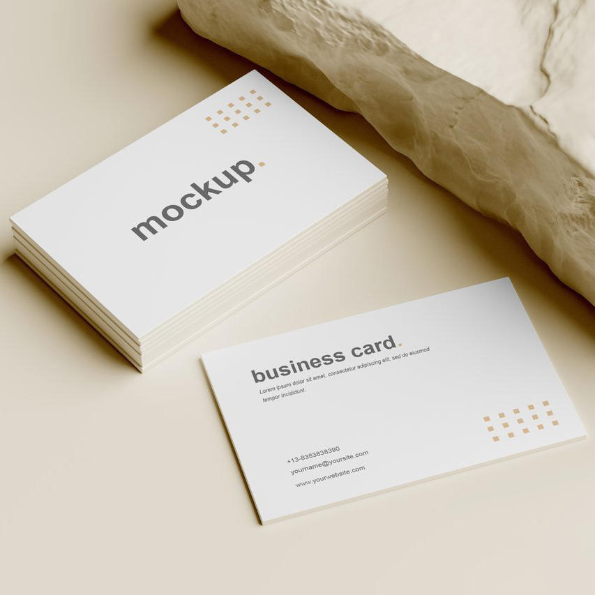 简约高档名片样机贴图