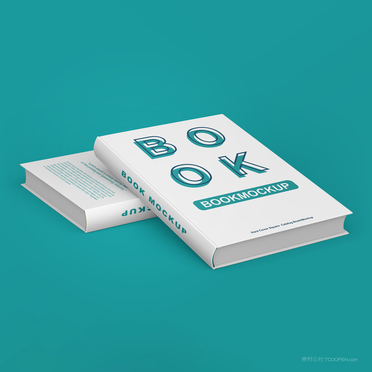 蓝色背景画册书籍贴图样机