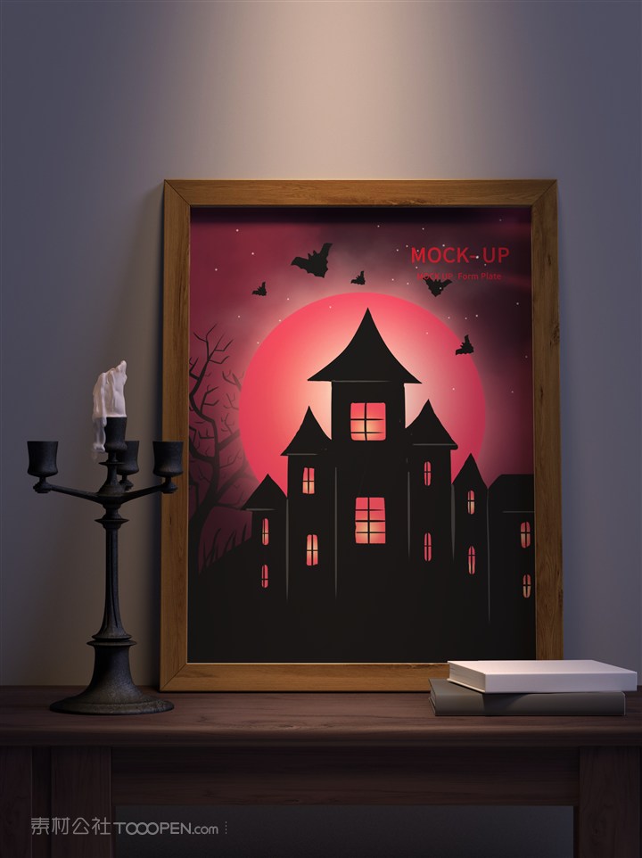 暗黑风格海报样机