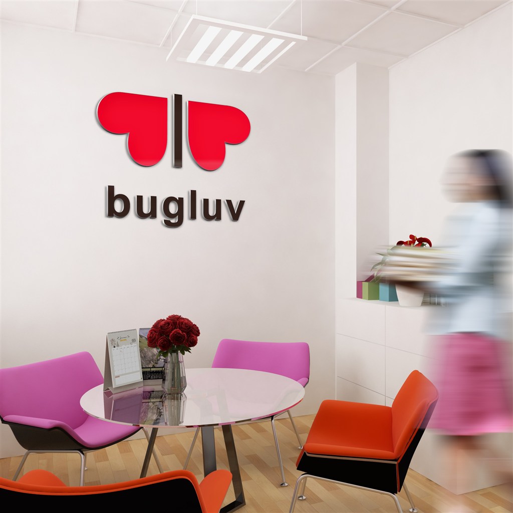 室内办公室标志场景样机