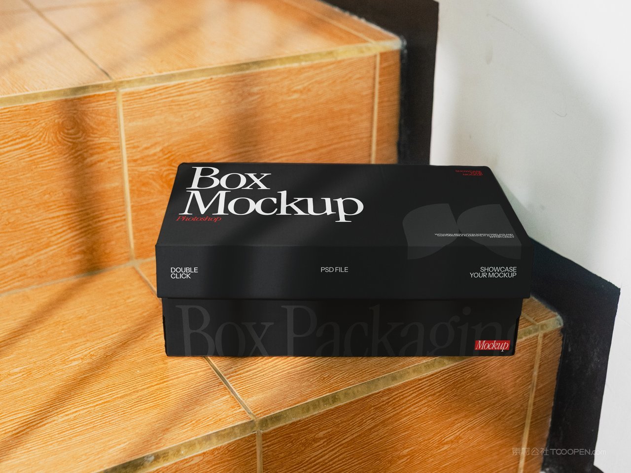 黑色鞋盒场景样机