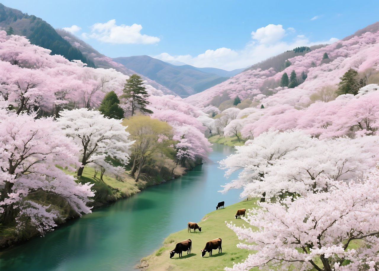 风景山峰景观山水高清自然唯美河流天空