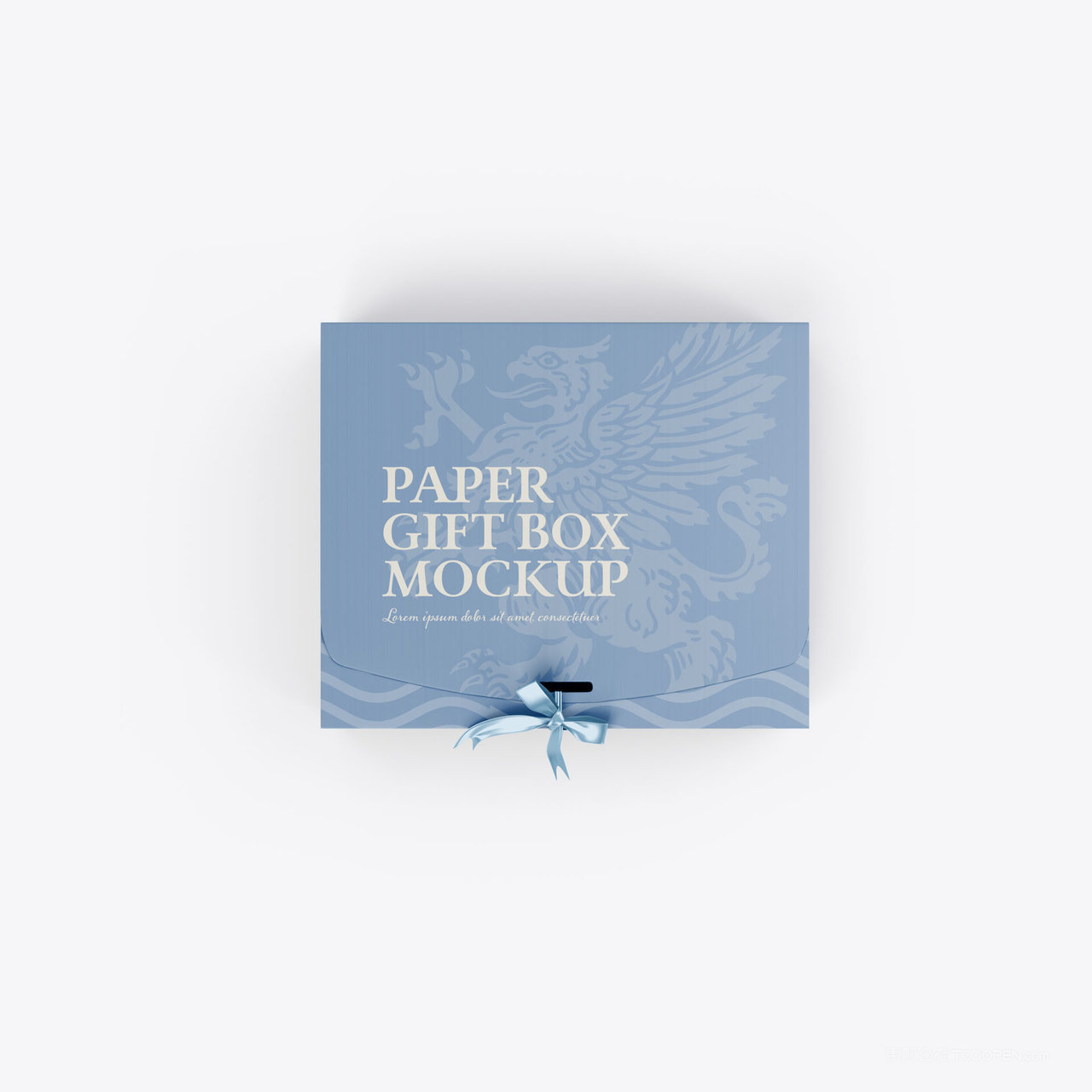 【2088期】淡蓝色丝带礼盒包装样机 (3)