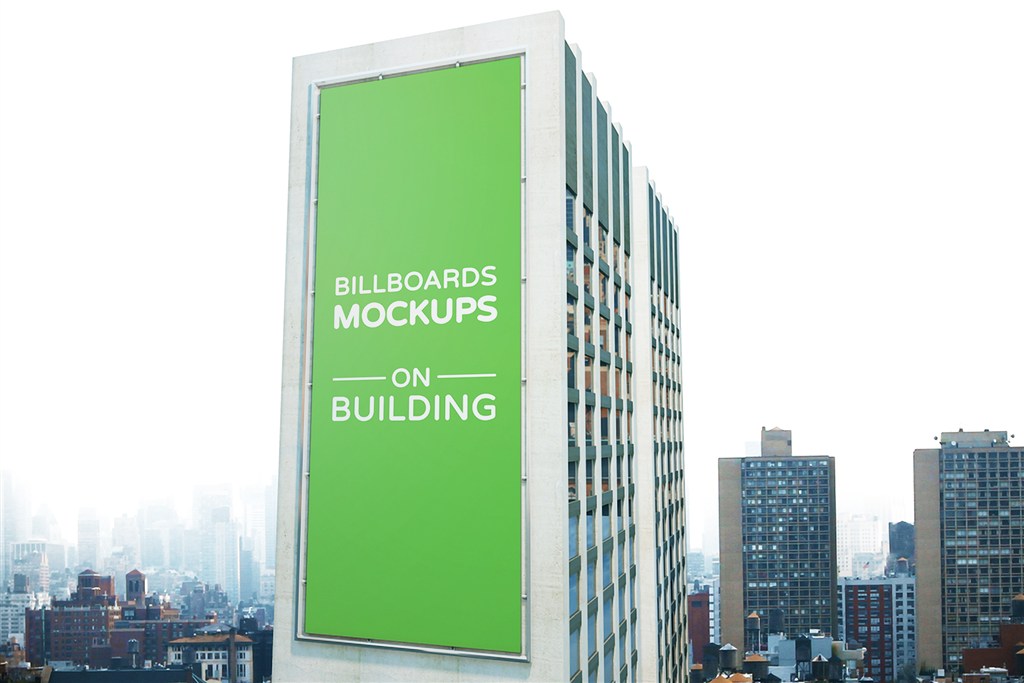 楼宇外立面大型广告牌样机图片下载