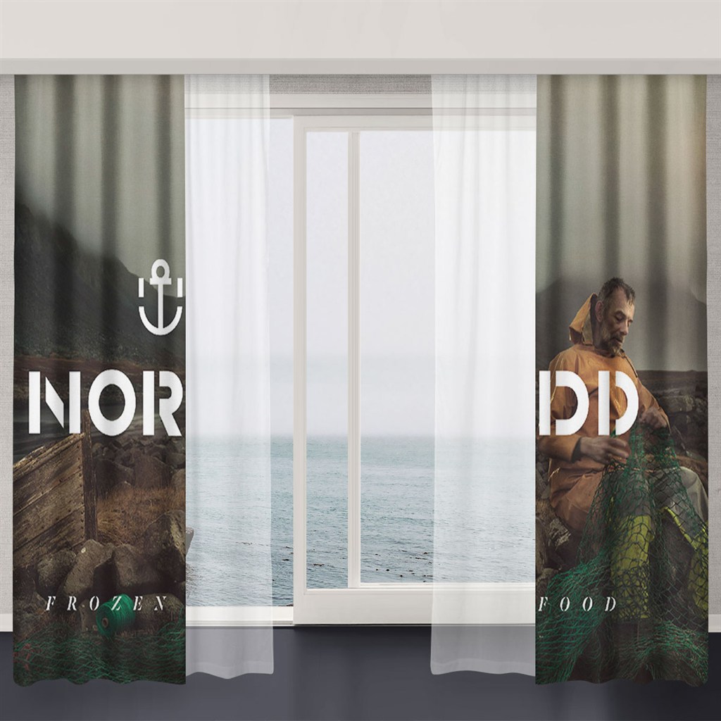 高端餐饮食品vi窗帘标志样机