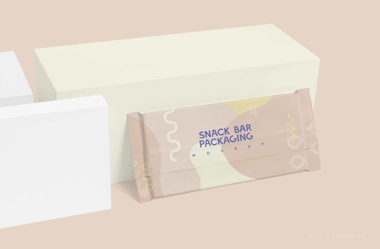 长方形小零食巧克力饼干包装展示样机 (4)