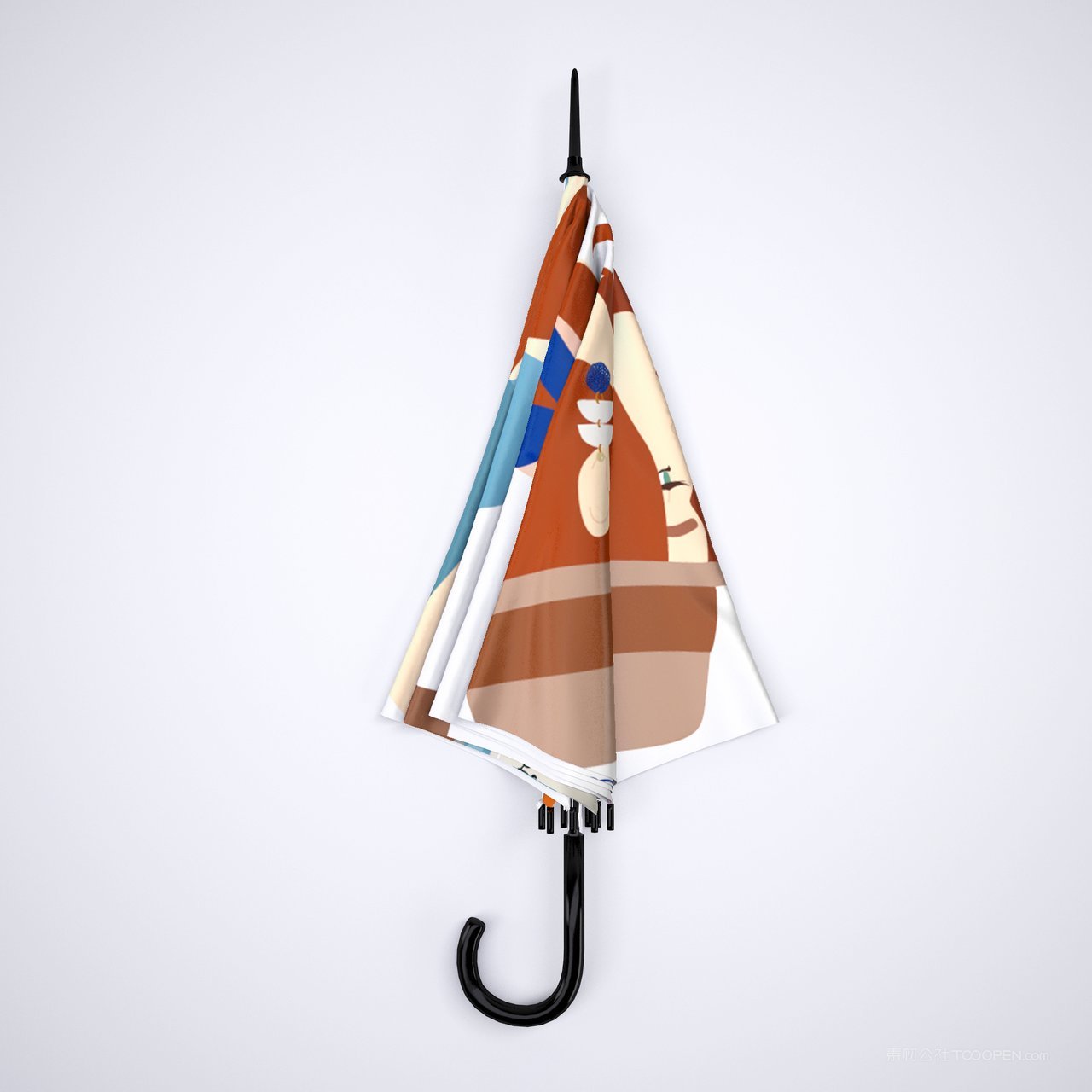 几何线条图形雨伞样图案设计样机 (5)